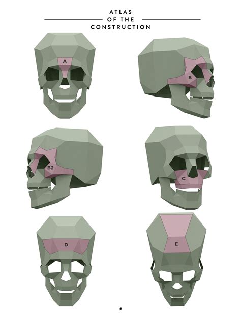 Skull Mask Papercraft Mask Face Mask Pdf Pattern Masks Etsy