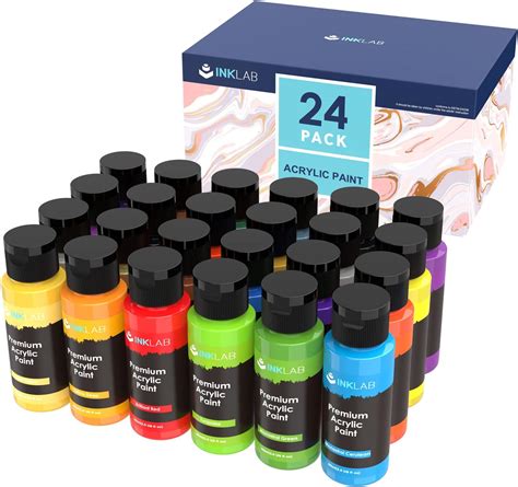 Shuttle Art Lot Peinture Acrylique 18 Couleurs 120ml Peinture