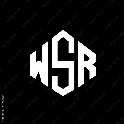 wsr letter logo design  polygon shape wsr polygon  cube shape