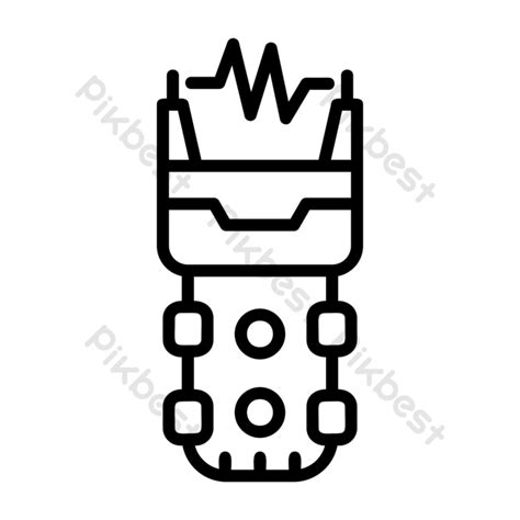 Stun Gun Line Icon Vector Png Images Ai Free Download Pikbest