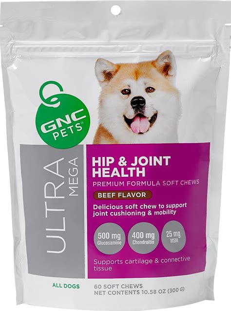 Gnc Pets Ultra Mega Hip And Joint Health Beef Flavor Soft Chews Dog