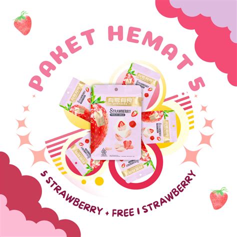 Jual URSNACKS PAKET HEMAT 5 GRATIS 1 FREEZE DRIED STRAWBERRY 5