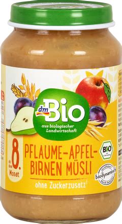 dmBio Frucht Getreide Pflaume Apfel Birnen Müsli ab dem 8 Monat 190