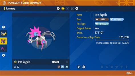 Shiny/non-shiny Iron Jugulis Future Paradox 6IV Pokémon Scarlet/violet 100% Legal - Etsy