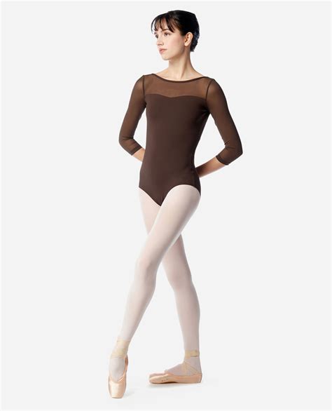 Lulli 34 Sleeve Mesh Dance Leotard Iris