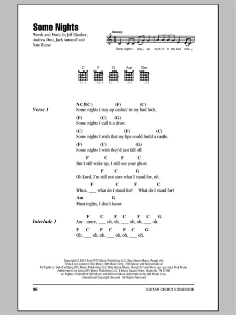 Some Nights by fun. - Guitar Chords/Lyrics - Guitar Instructor