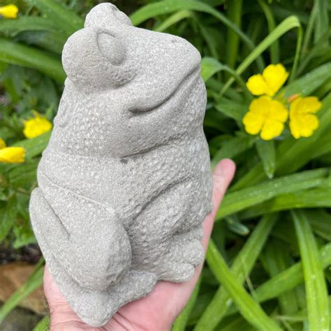 Concrete Frog Garden Statue Outdoor Cement 7 Toad Lawn - Etsy