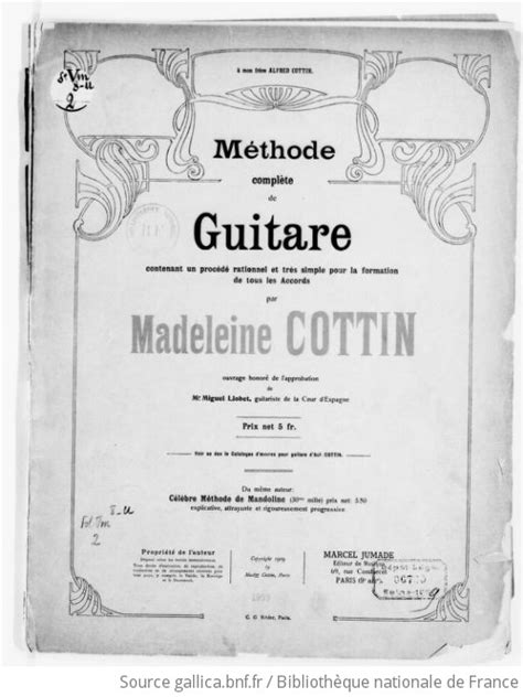 Méthode complète de guitare par Madeleine Cottin Gallica