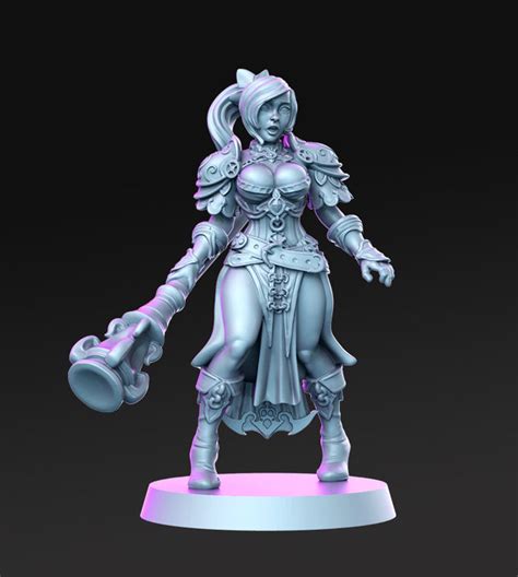 Female Cleric Dnd Miniature Miniatures for Tabletop Games Like D&D or ...