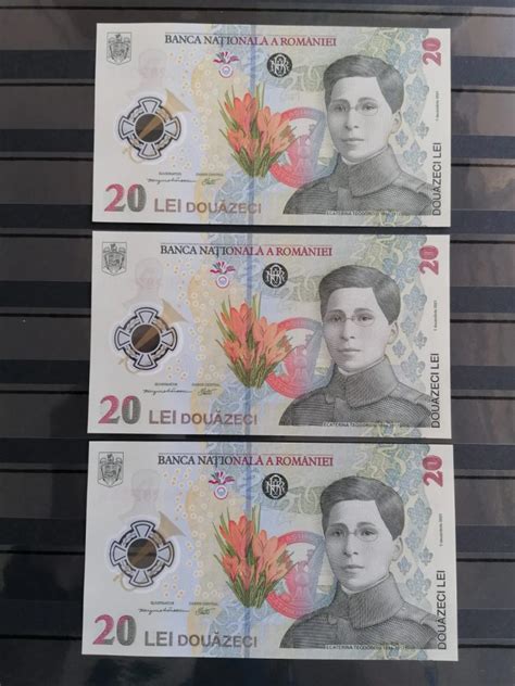 Romania Bancnota 20 Lei 2021 Ecaterina Teodoroiu Necirculate 3