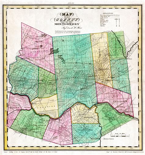 1829 Large Map of Montgomery County, New York