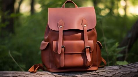 Premium AI Image | leather backpack with modern design and buckle