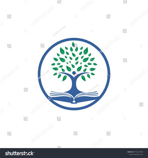 Human Tree Logo Design Leader Education Stock Vector Royalty Free