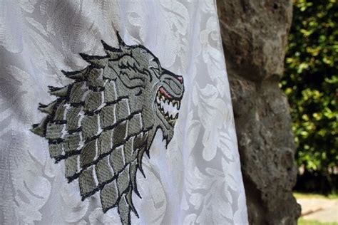 House Stark Banner Embroidery Eddard Sansa Robb Arya Catelyn