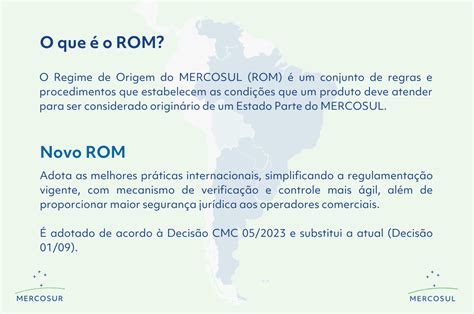 Novo Regime De Origem Do Mercosul Entra Em Vigor Dia De Julho Mercosul