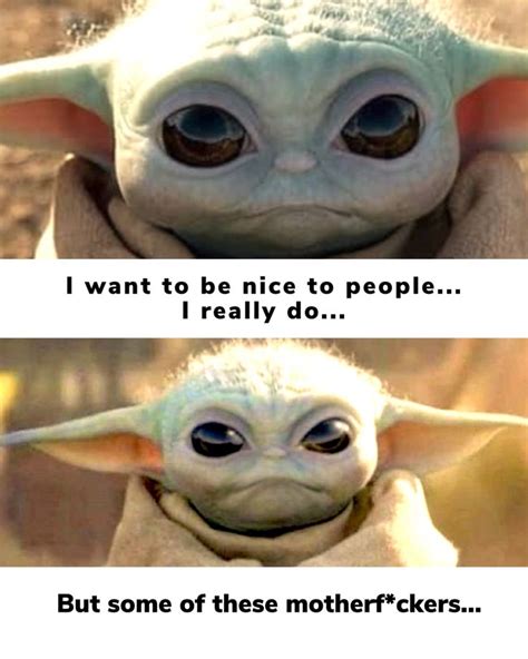 Pin By Mackenzie Blair On Baby Yoda Grogu Memes Yoda Funny Grumpy