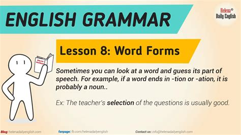 Learn English Grammar Lesson 8 Word Forms