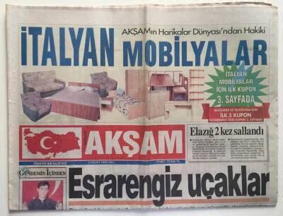 Akşam Gazetesi 9 Nisan 1996 Araplar Türkiyeye Ateş Püskürdü GZ6501 GAZETE