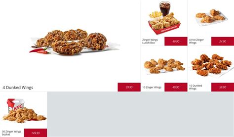 KFC Menu Prices & Specials