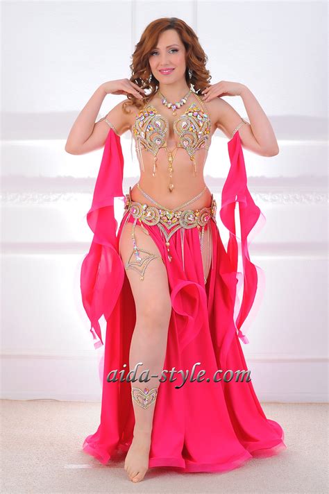 Pink Belly Dance Costumes Aida Style