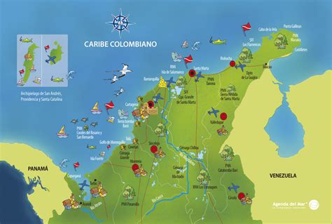 Mapa Costa Caribe Colombiana