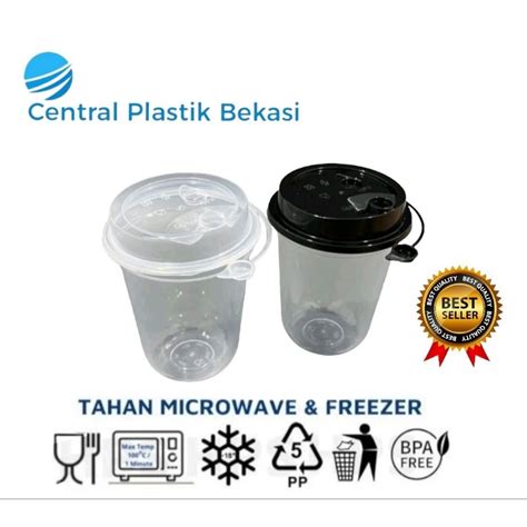 Jual Gelas Plastik Gelas Cup Pp Injection Oval Tutup Sambung