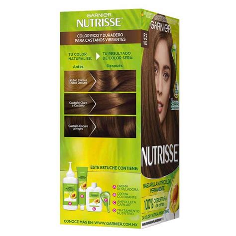 Tintes De Cabello Nutrisse Color Nuez 53 Cubre Canas Garnier México