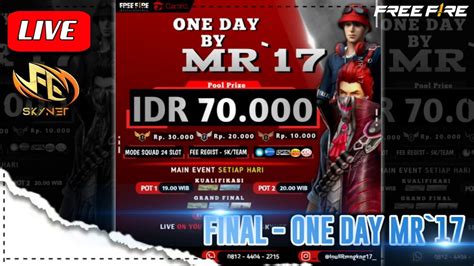 LIVE FINAL ONEDAY TOUR BY MR 17 06 MEI FREE FIRE MAX YouTube