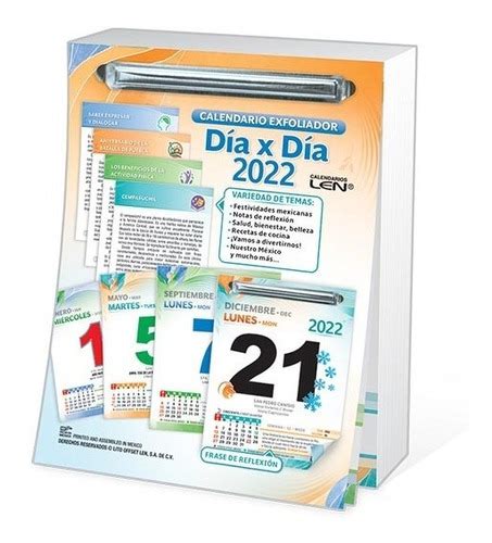 100 Calendarios Taco Exfoliador Len Día X Día Organizador Envío gratis