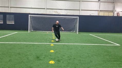 Cone Line Dribbling Outsides Of The Foot 2 Touch Youtube