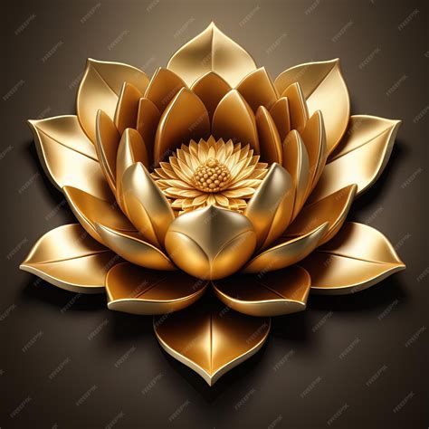 Premium AI Image | gold lotus flower on a black backgroundgold lotus flower on a black ...