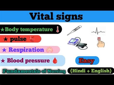 Vital Signs In Hindi Fundamentals Of Nursing Body Temperatur Pulse