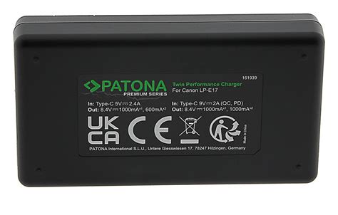 Patona Premium Twin Performance Ładowarka Pd Do Canon Lp E17 Lpe17 Z