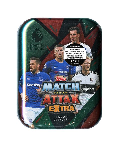 2018 19 SOCCER TOPPS MATCH ATTAX EXTRA EPL MINI TIN B45 SOCCER