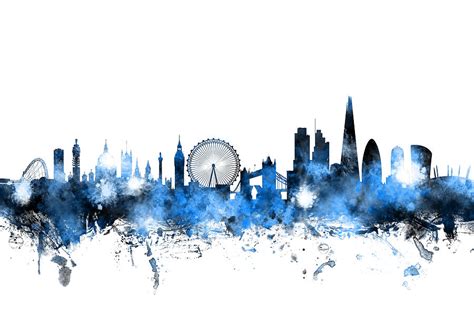 London England Skyline Digital Art By Michael Tompsett Pixels