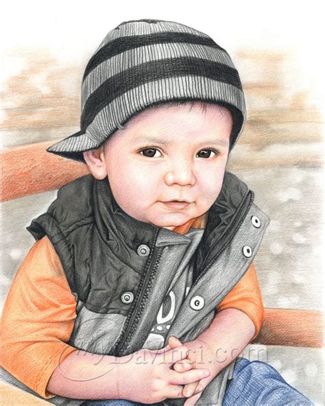 Custom Color Pencil Portrait From Your Photo Personalized Pencil