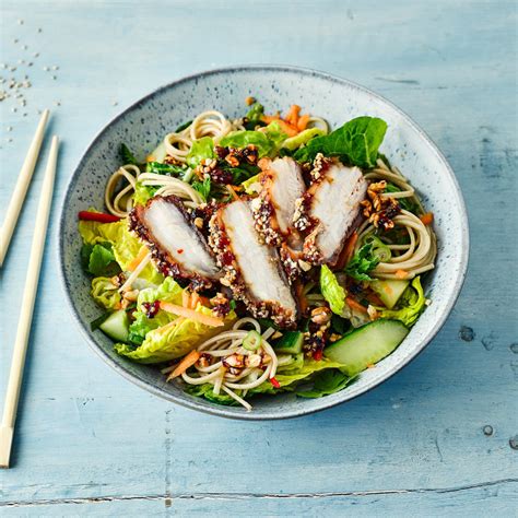 Sticky Asian Pork Belly Noodle Salad Recipe Gousto