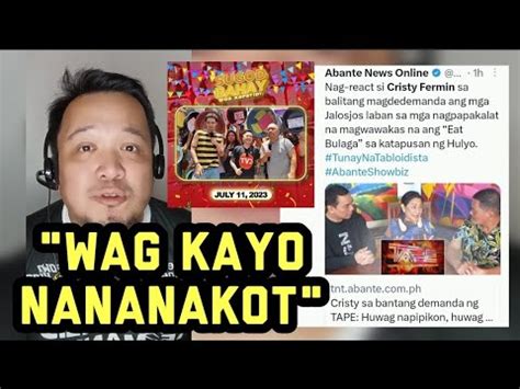 Cristy Fermin Nag React Sa Posibleng Demanda Ng Tape Sa Kanya Paolo