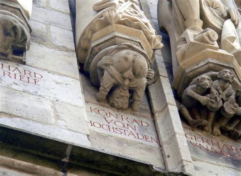 On The Upper Walls Of Cologne Cathedral In Germany Is A Sculpture Of A