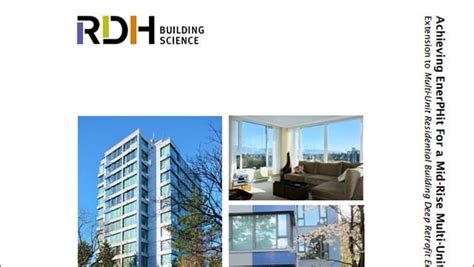 Achieving Enerphit For A Mid Rise Murb Resources Rdh Building Science