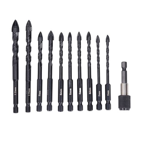 Pcs Masonry Drill Bit Set Mm Cross Design Hex Shank