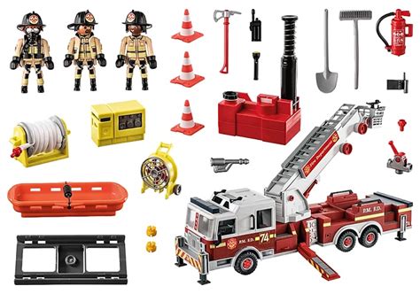 Playmobil City Action Camion De Pompiers Avec Chelle