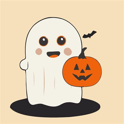 Premium Photo Cute Halloween Ghost Illustration Halloween Ghost