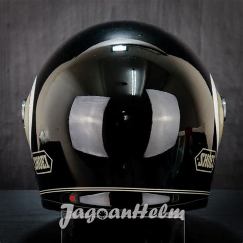 Shoei Glamster Bivouac Tc Black White Sni Helm Classic Retro