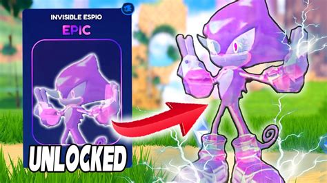 HOW TO UNLOCK THE SECRET INVISIBLE ESPIO SKIN FAST SONIC SPEED