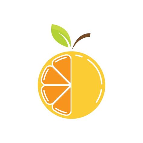 Logo De Fruta Naranja Vector Premium