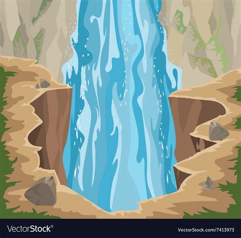 waterfall royalty  vector image vectorstock