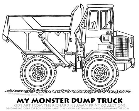 fashion blogs: Dump Truck Coloring Page