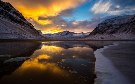 Wallpaper Sunlight Landscape Sunset Sea Lake Rock Nature