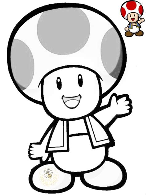 Dibujo Toad Hongo Personajes Mario Bross Para Colorear Dibujos